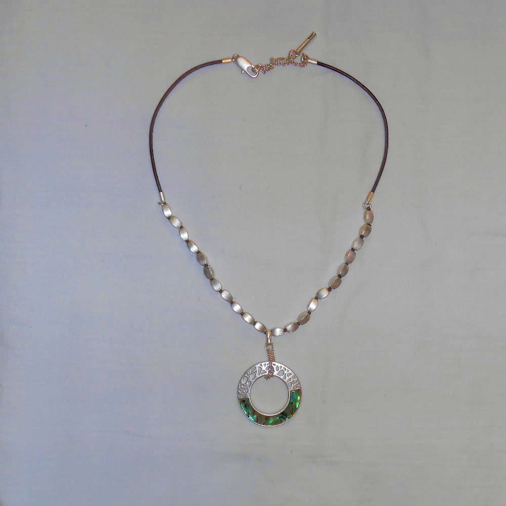 21" Kenneth Cole silver circle necklace